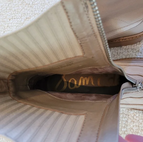 Sam Edelman Leone Leather Lug Chunky Sole Chelsea Boots Size 8.5M Suede. - Picture 11 of 13